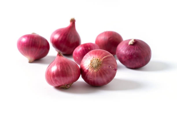 red onion isolated on white background