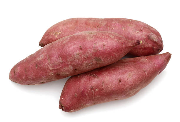 sweet potato on the white background